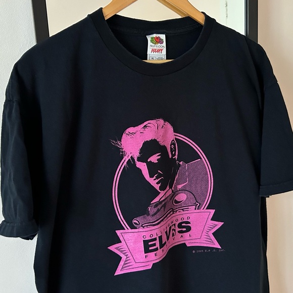 Vintage 2005 Elvis Presley Collingwood Festival band tour concert tee shirt Y2K - Picture 2 of 12